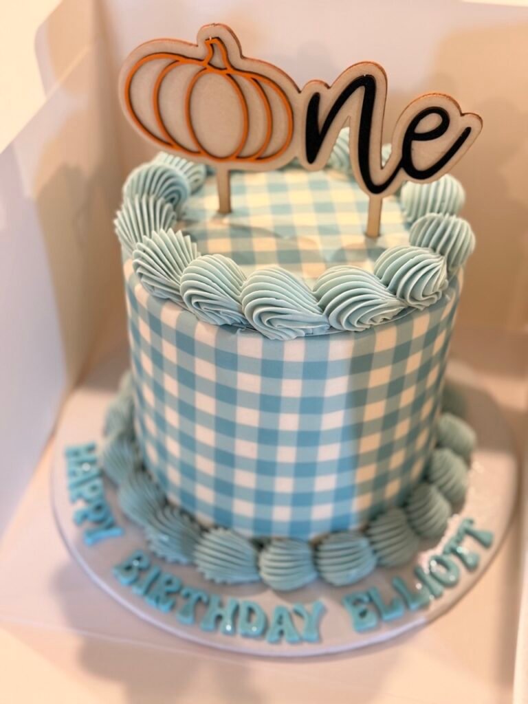 blue & country dome cake